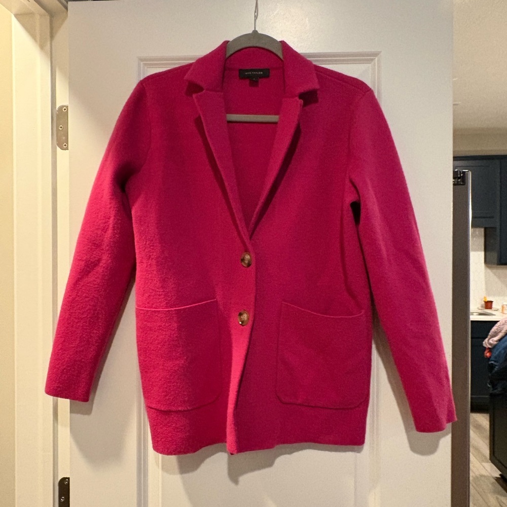 Ann Taylor Pink Sweater Blazer Size Small Chic Workwear